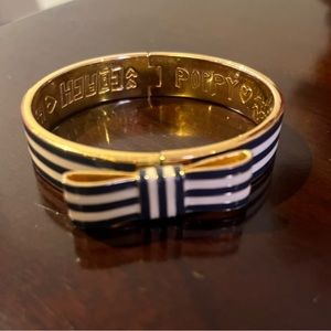 Coach Navy & White striped bangle